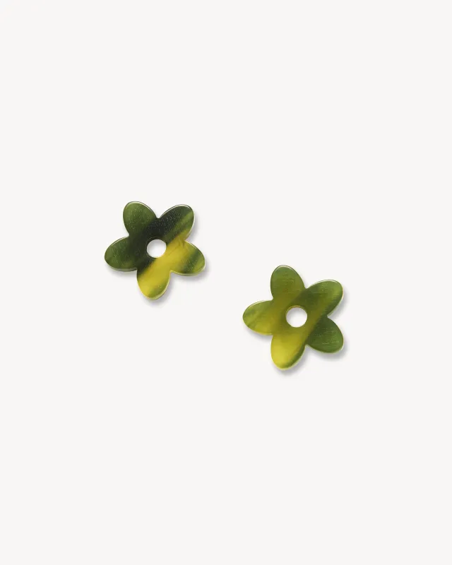 Petite Flower Charms in Algae made by Machete