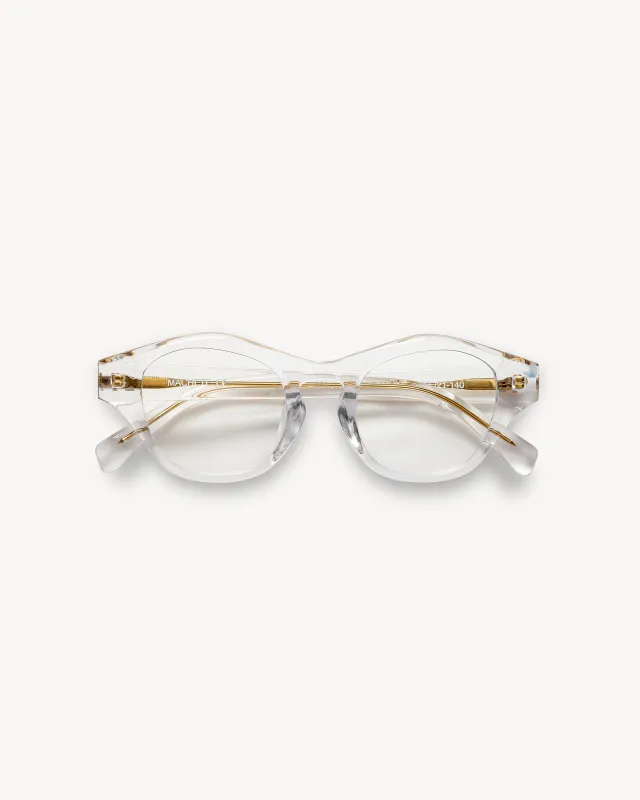 Olympia Frames in Clear made by Machete
