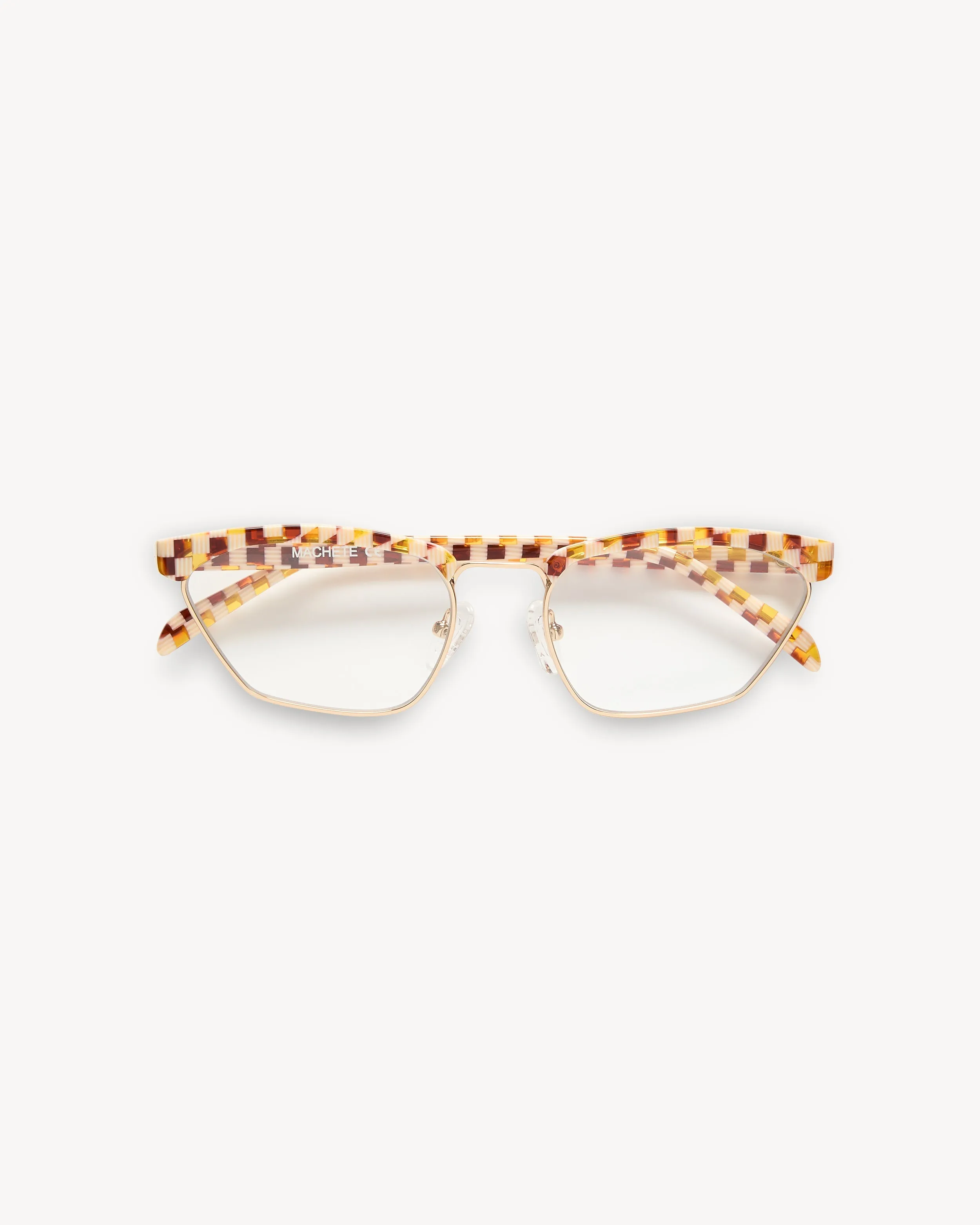 Francoise Frames in Tortoise Checker sold by Machete