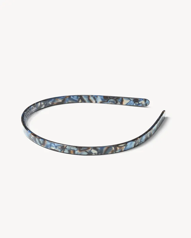 Ultralight Thin Headband in Blue Horn made by Machete