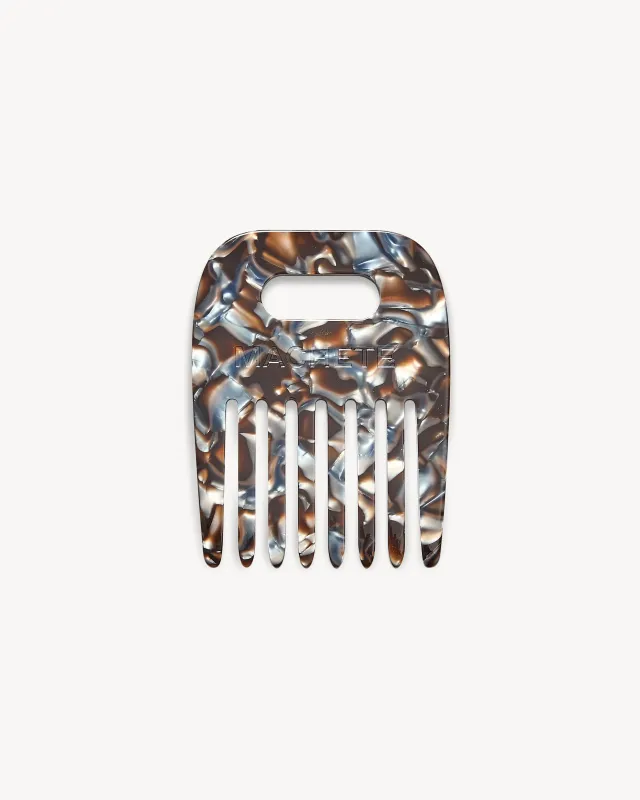 No. 4 Comb in Blue Horn made by Machete