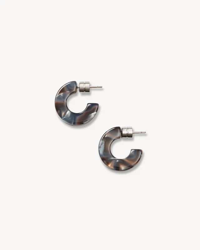 Muse Hoops in Blue Horn made by Machete
