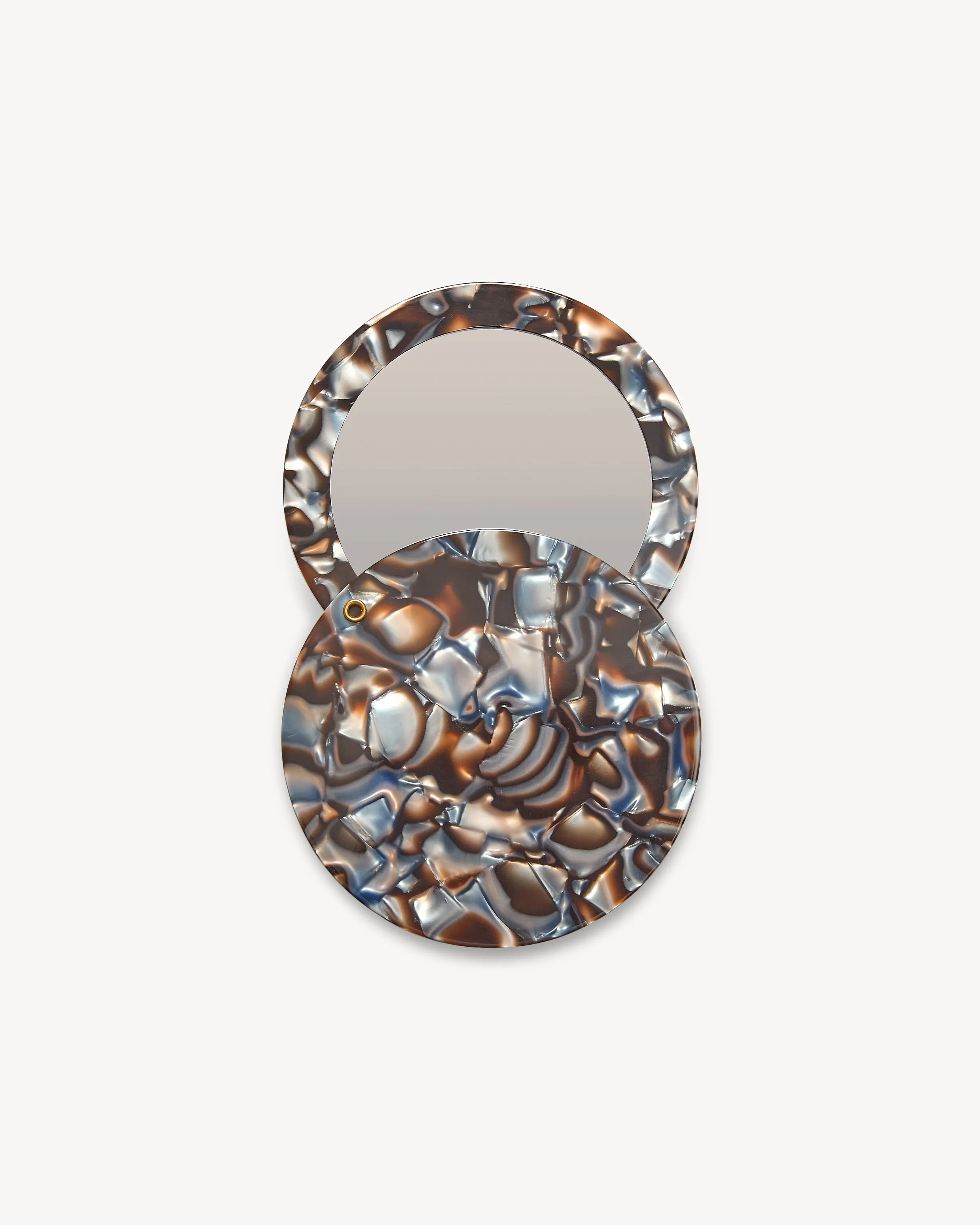 Circle Mirror in Blue Horn sold by Machete