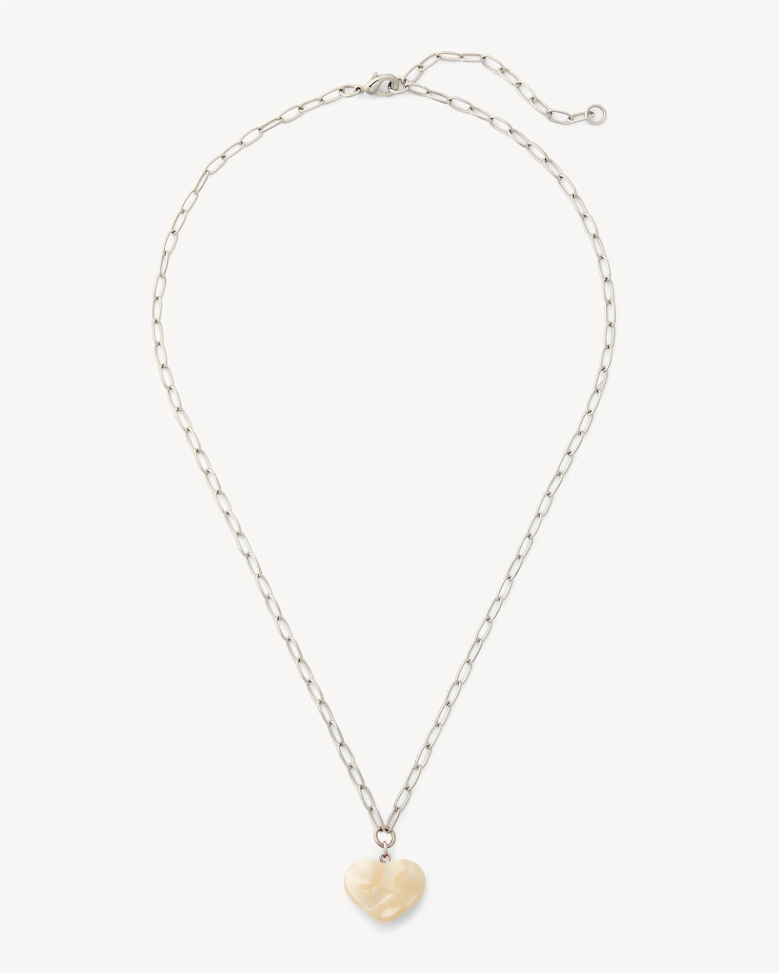Mini Heart Pendant Necklace in White Shell sold by Machete product image thumbnail 3