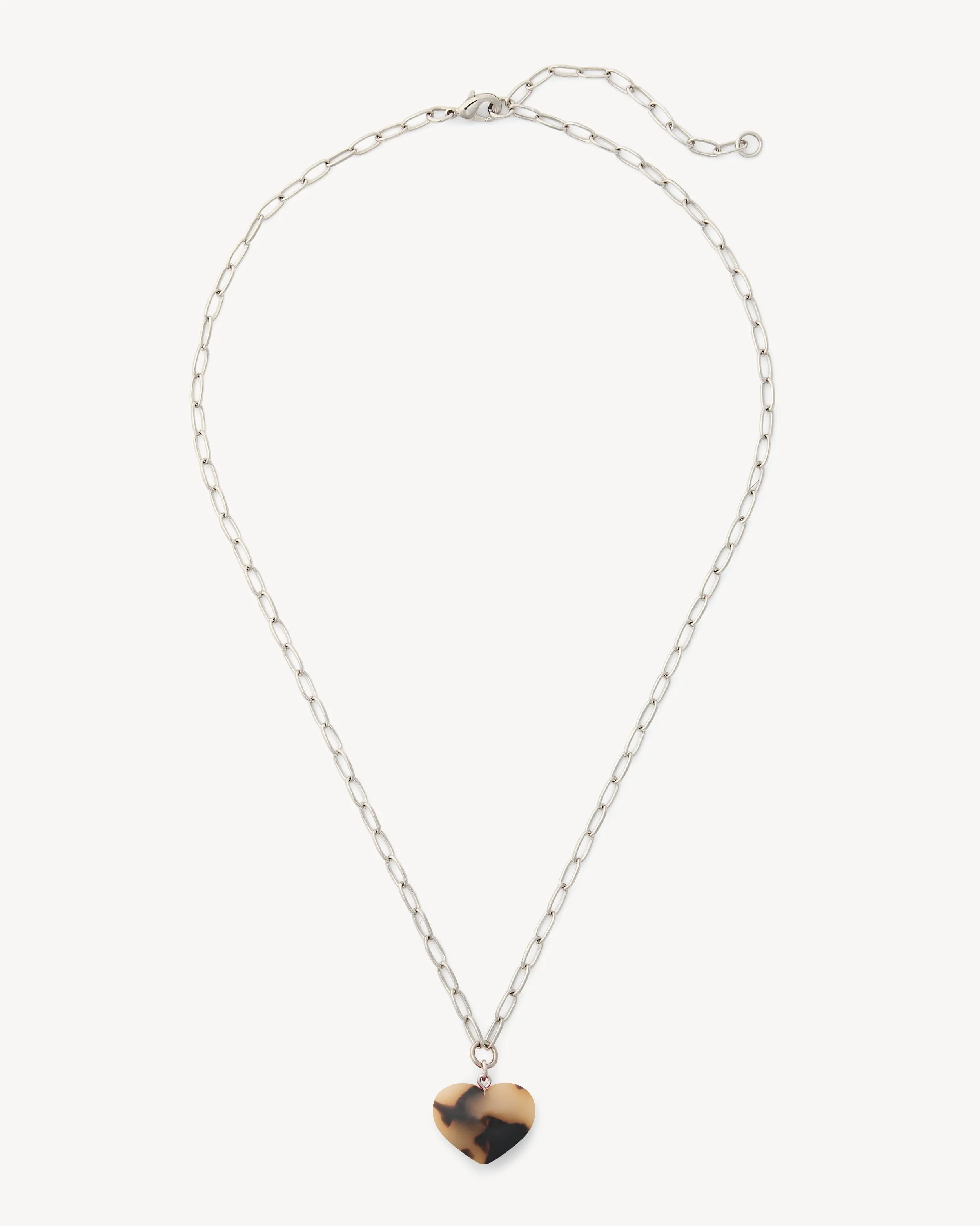 Mini Heart Pendant Necklace in Blonde Tortoise sold by Machete product image thumbnail 3