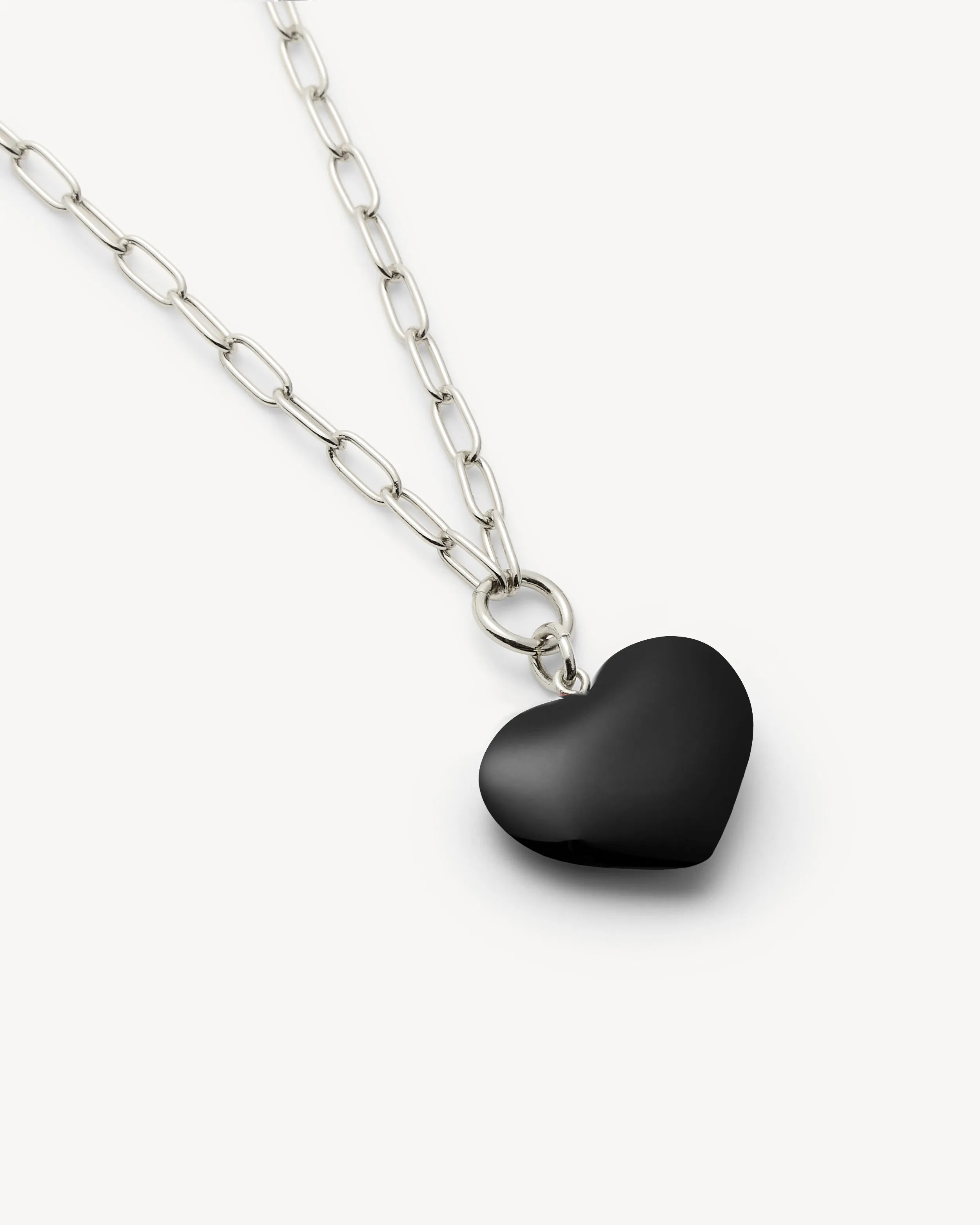 Mini Heart Pendant Necklace in Black sold by Machete product image thumbnail 4