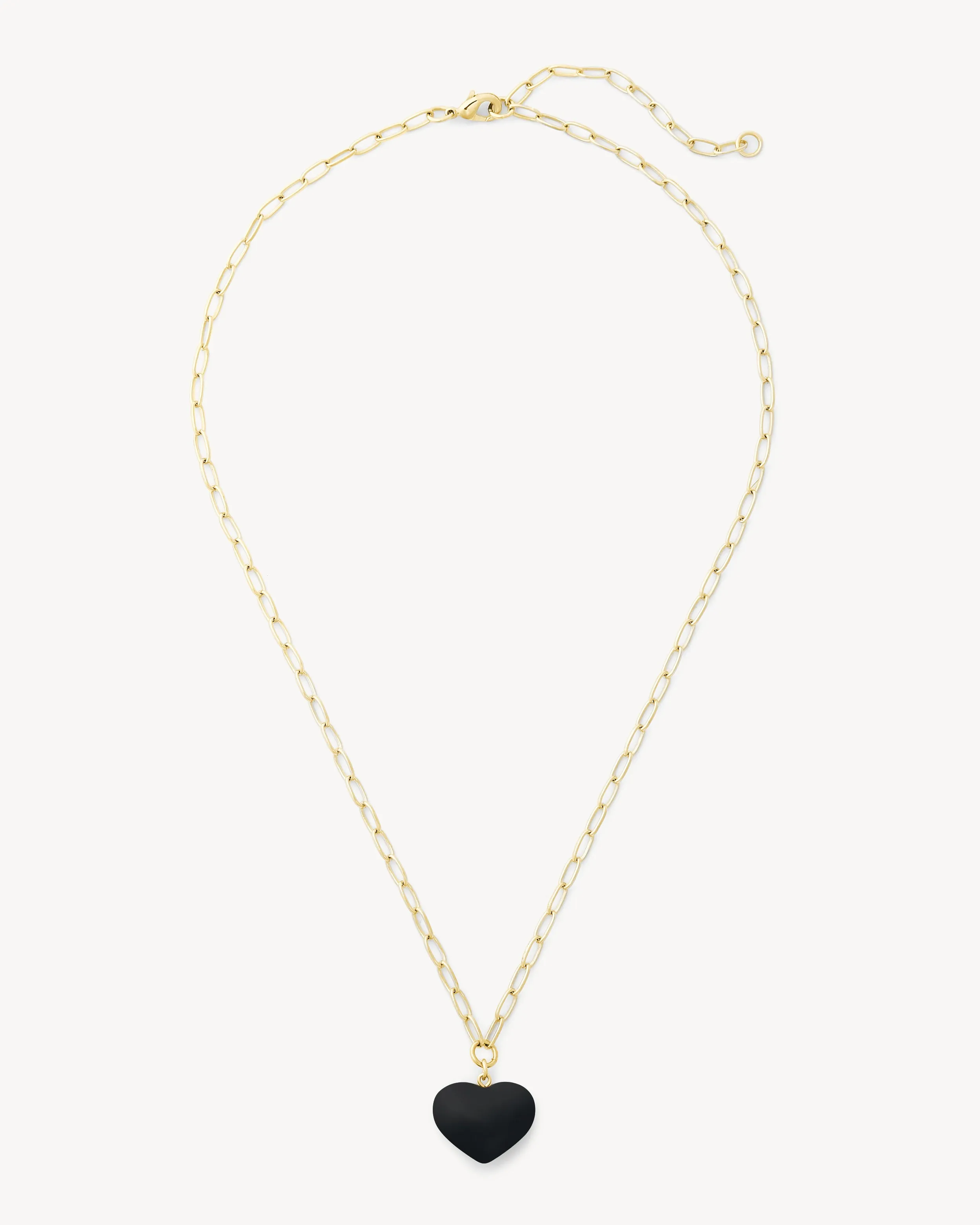 Mini Heart Pendant Necklace in Black sold by Machete