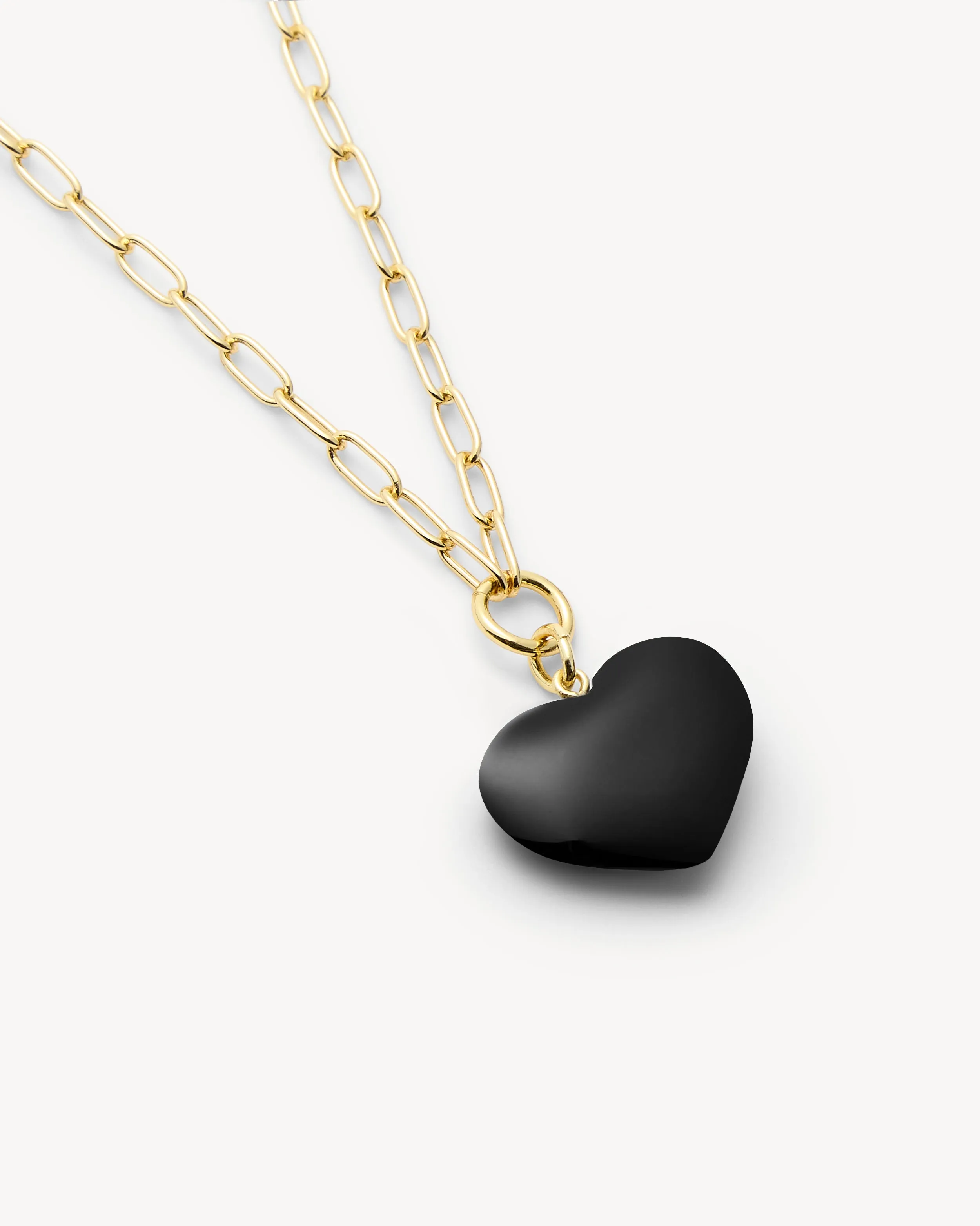 Mini Heart Pendant Necklace in Black sold by Machete product image thumbnail 2