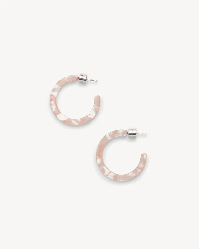 Mini Hoops in Peach Shell made by Machete