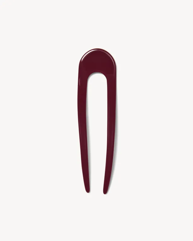 French Hair Pin in Oxblood made by Machete
