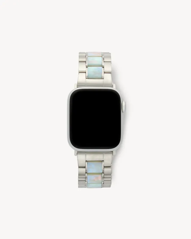 Boyfriend Apple Watch Band in Silver / Astral Mint made by Machete