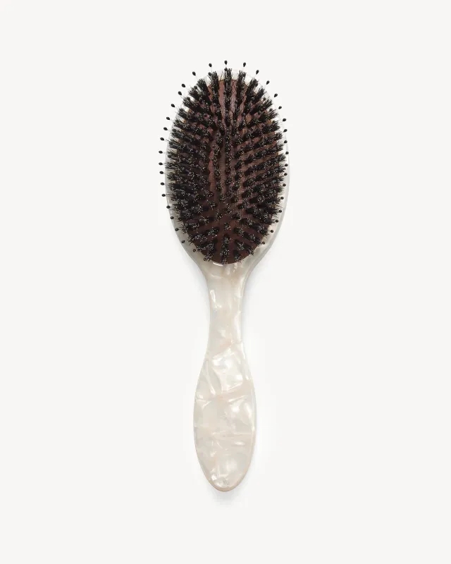 Everyday Hair Brush in White Shell made by Machete