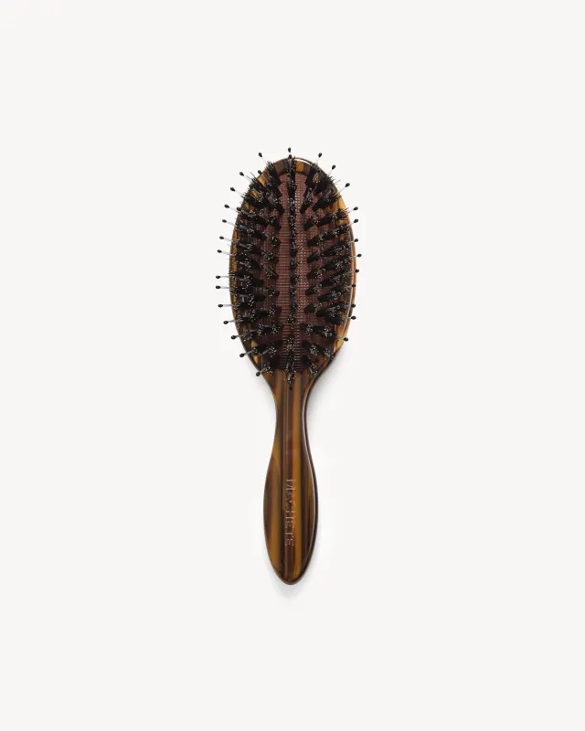 Travel Hair Brush in Tiger's Eye made by Machete