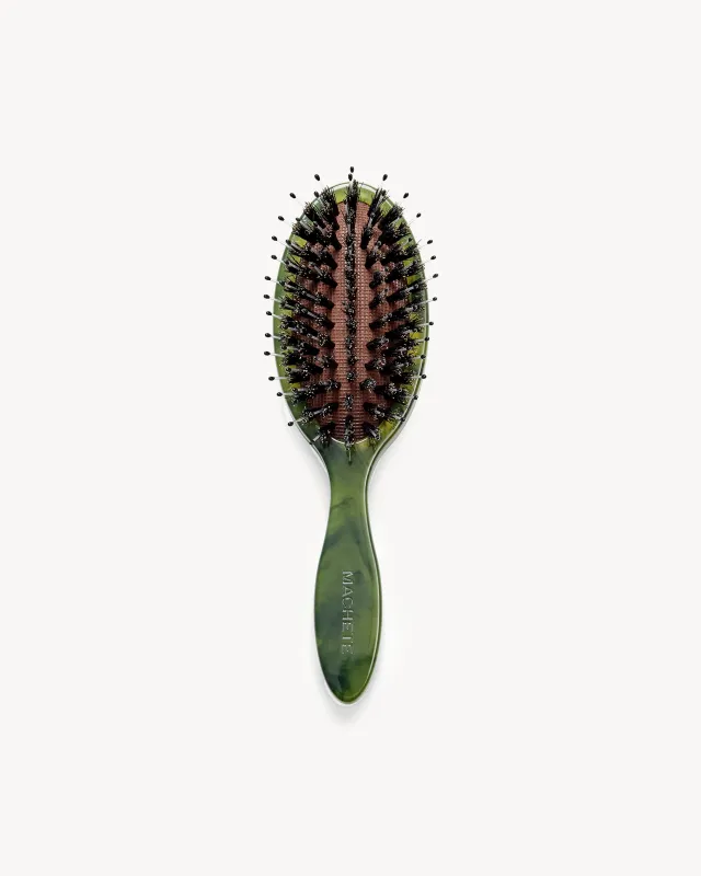 Travel Hair Brush in Algae made by Machete