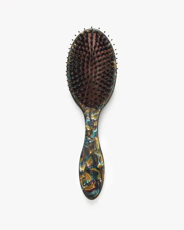 Everyday Hair Brush in Green Tortoise made by Machete