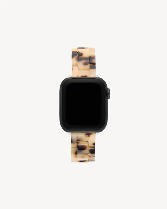 Skinny Apple Watch Band in Blonde Tortoise made by Machete