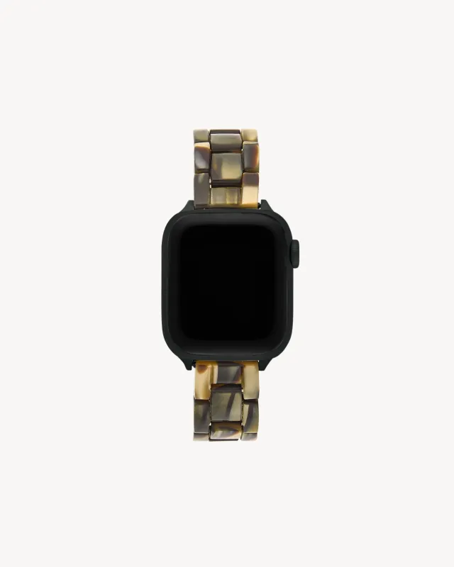 Skinny Apple Watch Band in Midnight Horn made by Machete