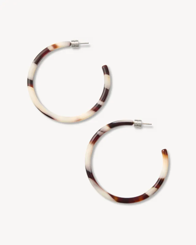 Large Hoops in Mocha made by Machete