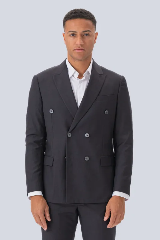 Premium Dobbeltradet Blazer - Gråbrun sold by Teeshoppen