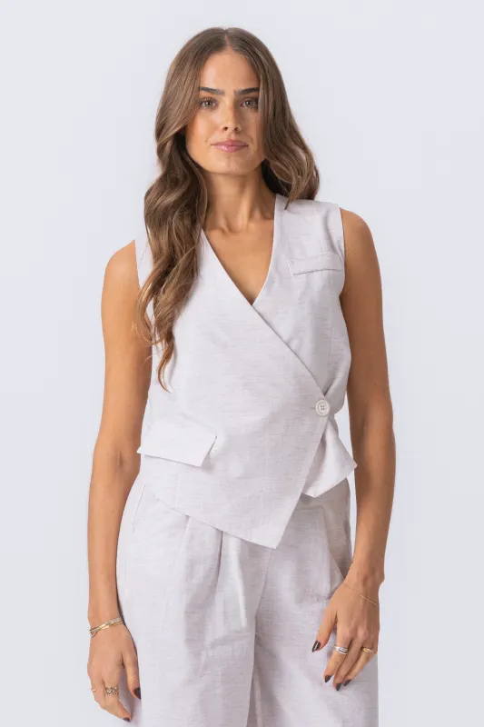 Melissa Vest - Lysegrå sold by Teeshoppen