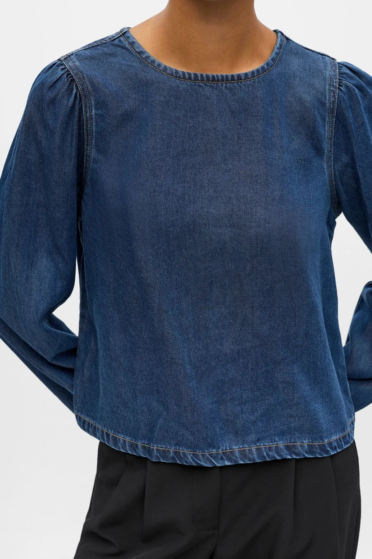 Frame Top - Mørkeblå Denim sold by Teeshoppen product image thumbnail 3