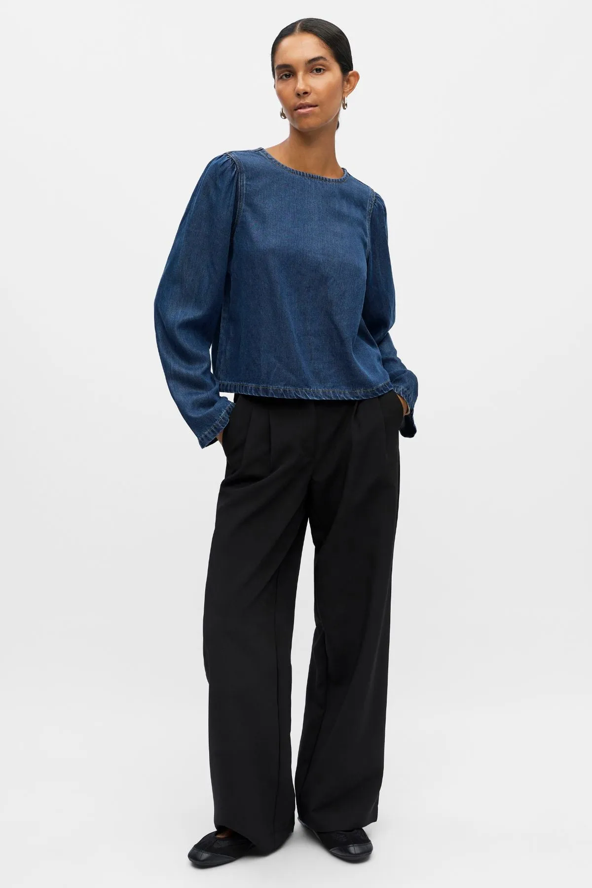 Frame Top - Mørkeblå Denim sold by Teeshoppen product image thumbnail 2