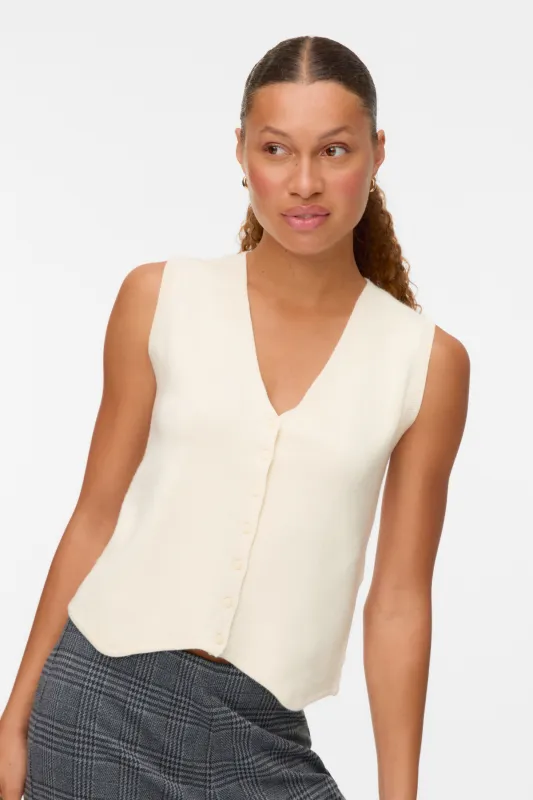 Gold V-Hals Vest - Birke made by Vero Moda