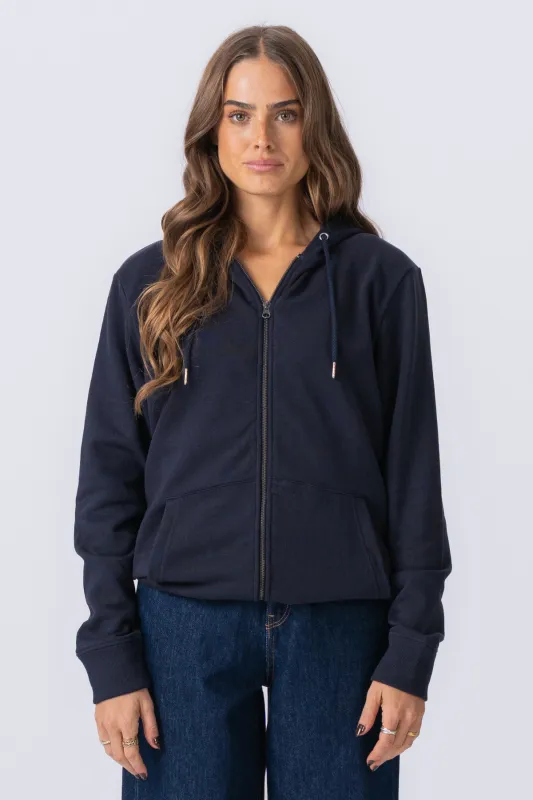 Zip Hoodie - Navy sold by Teeshoppen