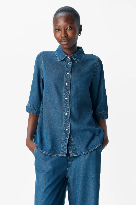Frame 2/4 Denimtop - Mørkeblå Denim Rinse wash made by .OBJECT