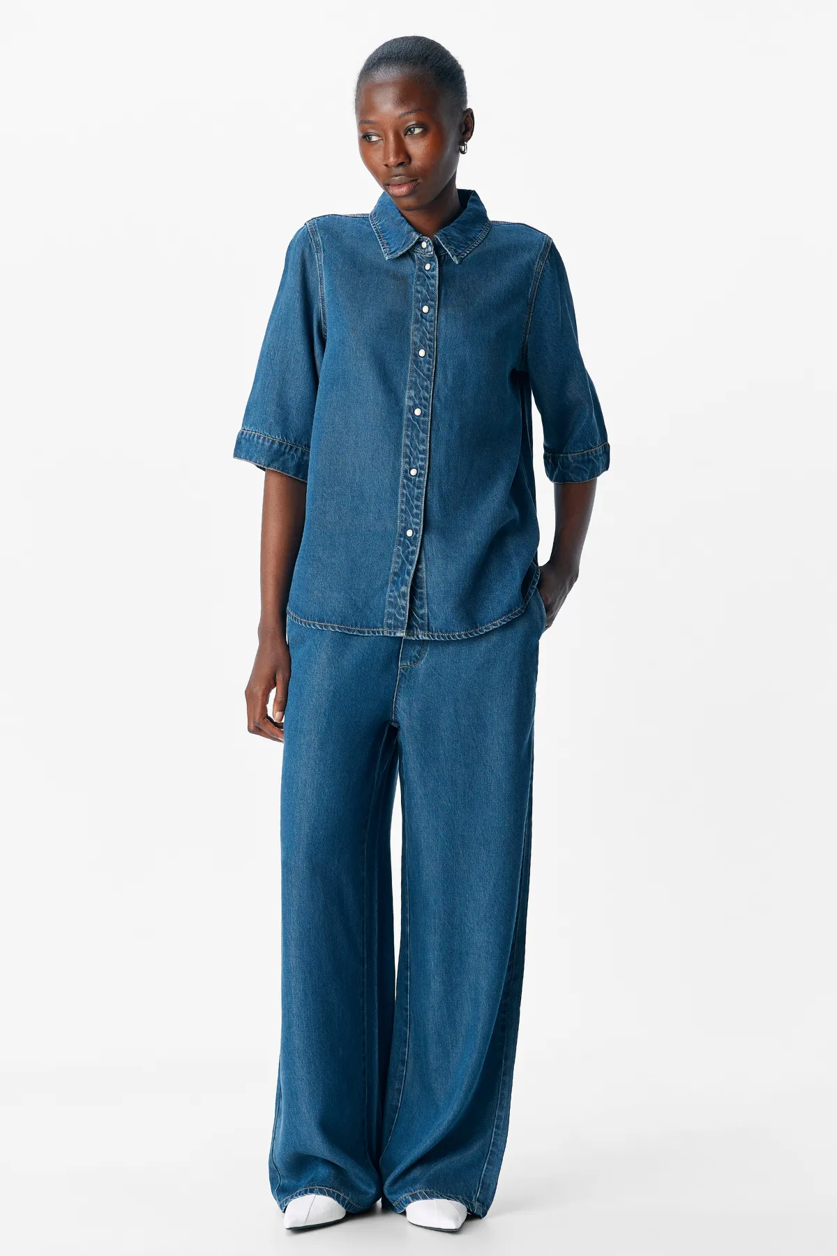 Frame 2/4 Denimtop - Mørkeblå Denim Rinse wash sold by Teeshoppen product image thumbnail 2