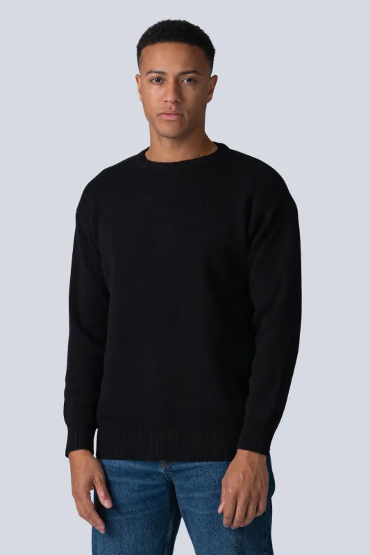 Crewneck Knit Sweater - Sort sold by Teeshoppen