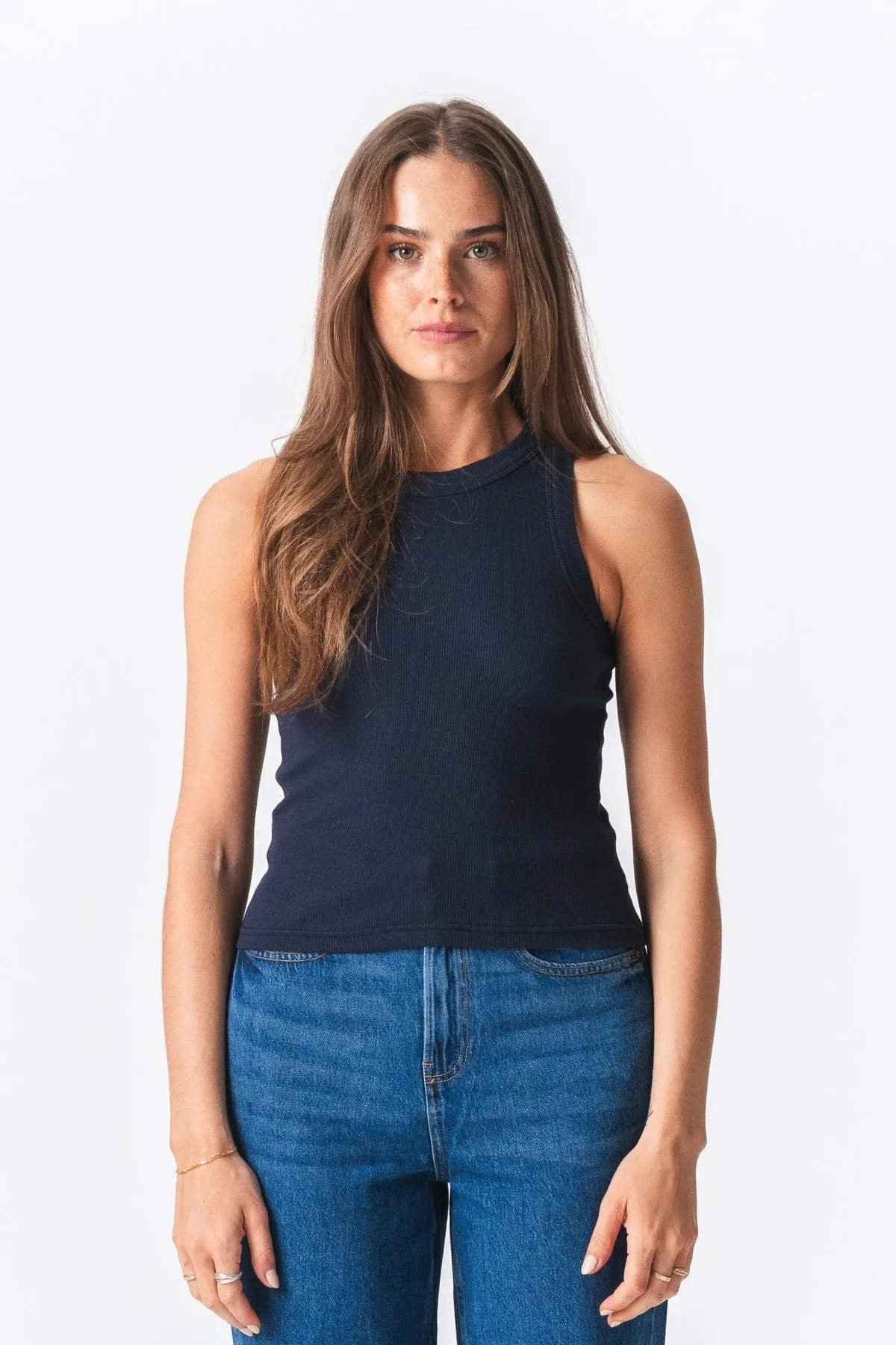 Ribbed Top - Blå sold by Teeshoppen