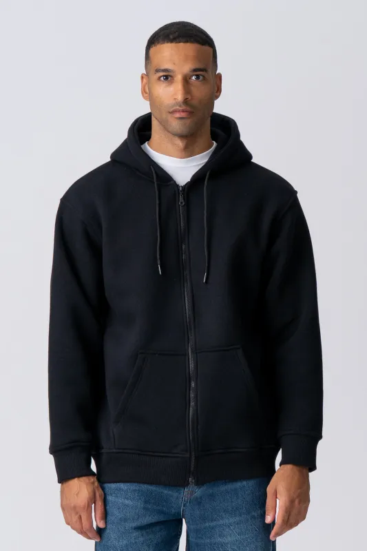 Relaxed Zip Hoodie - Sort sold by Teeshoppen
