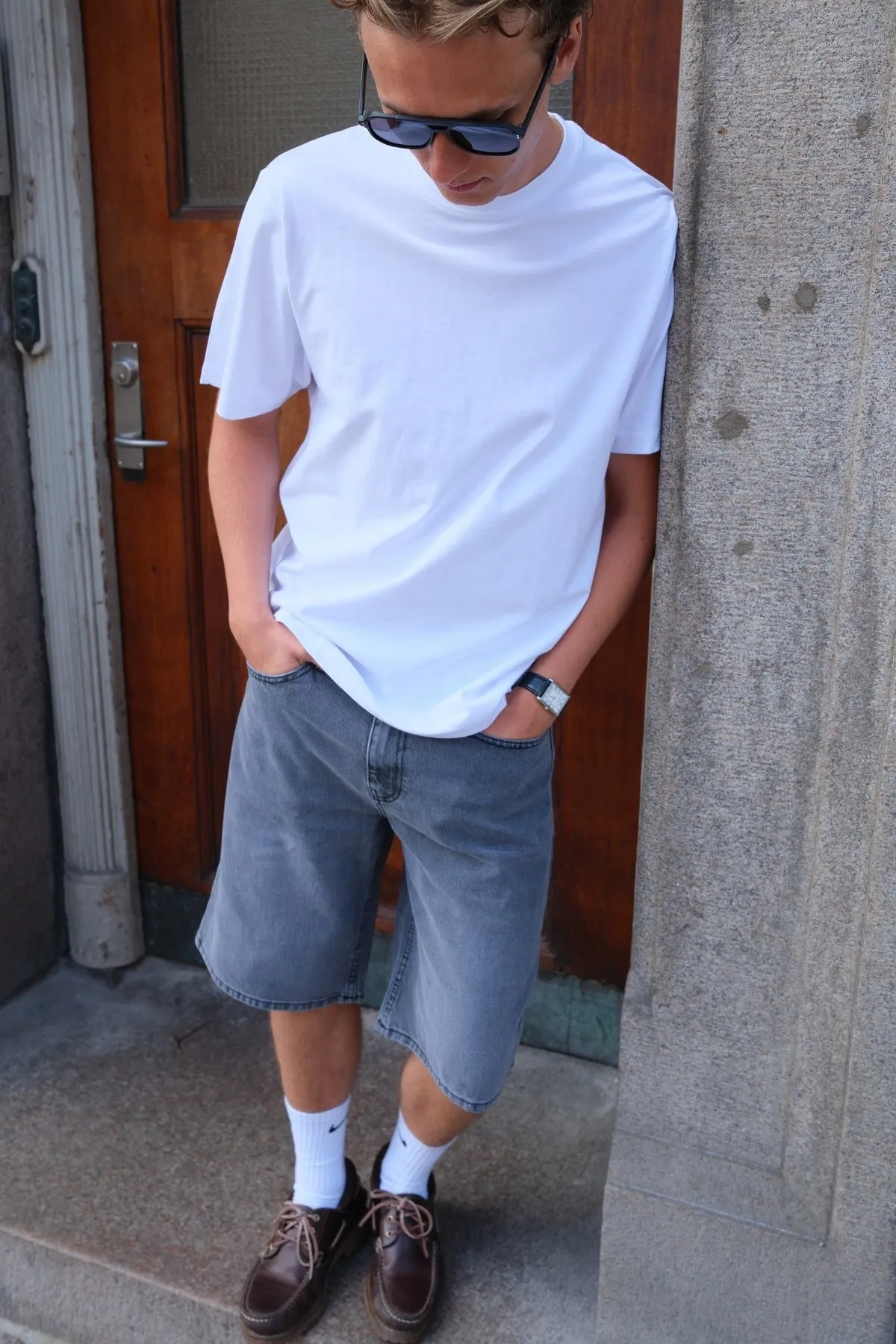 Denim Shorts Loose - Grå sold by Teeshoppen product image thumbnail 4