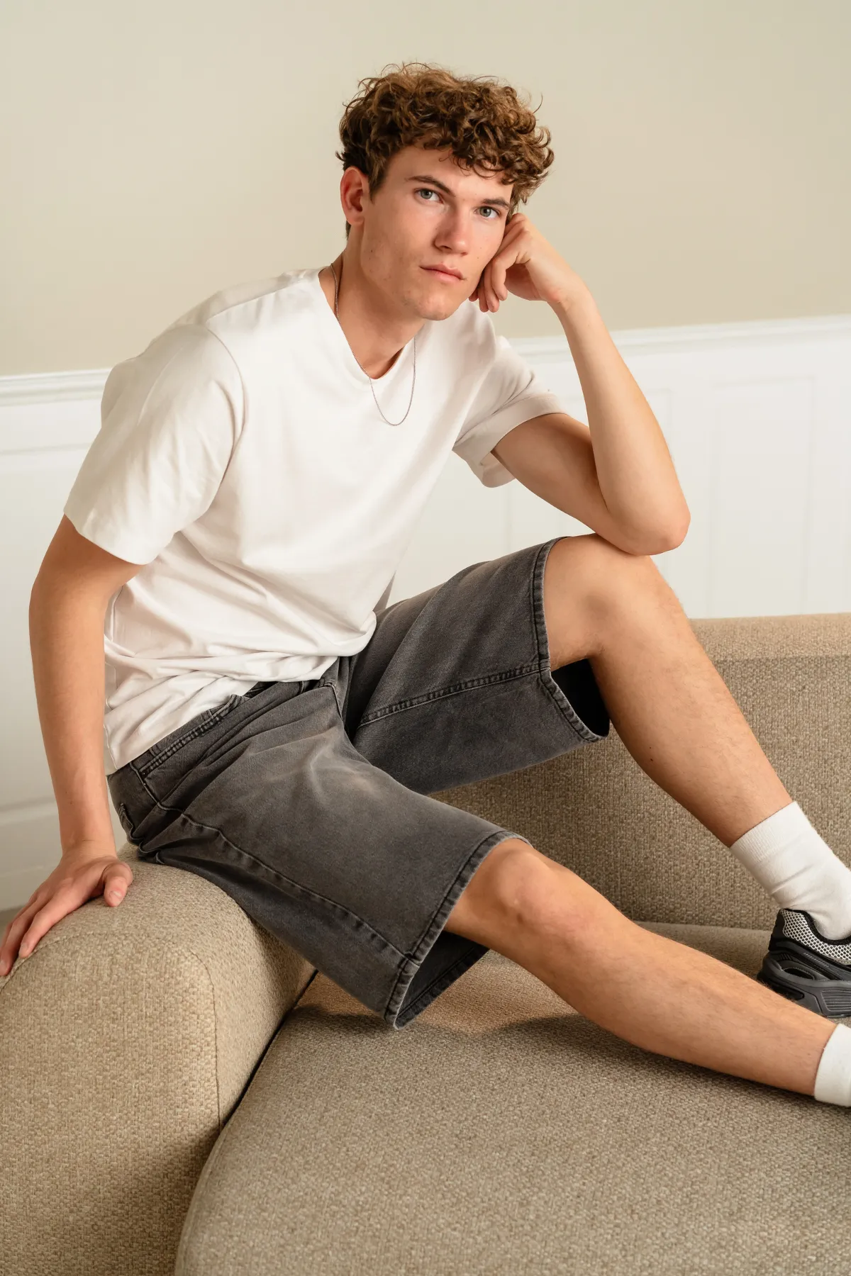 Denim Shorts Loose - Grå sold by Teeshoppen product image thumbnail 2