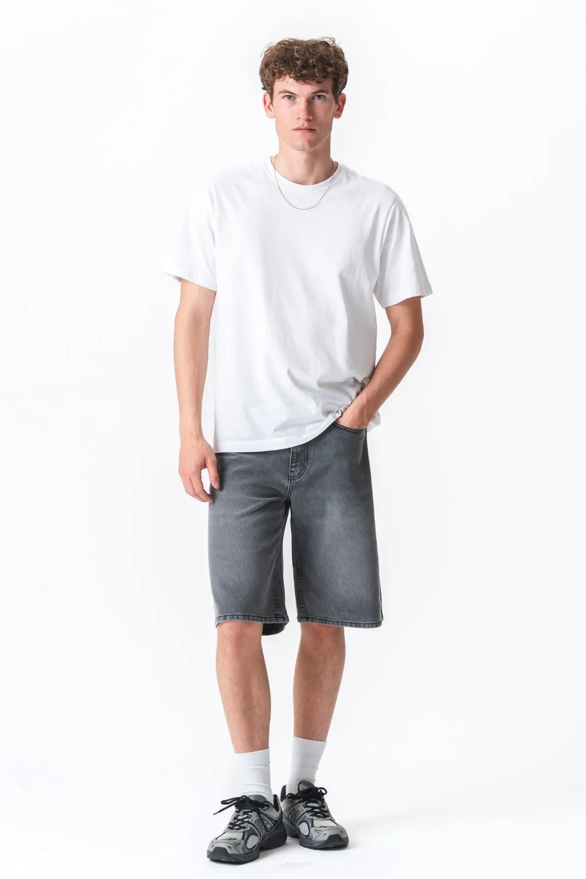 Denim Shorts Loose - Grå sold by Teeshoppen product image thumbnail 5