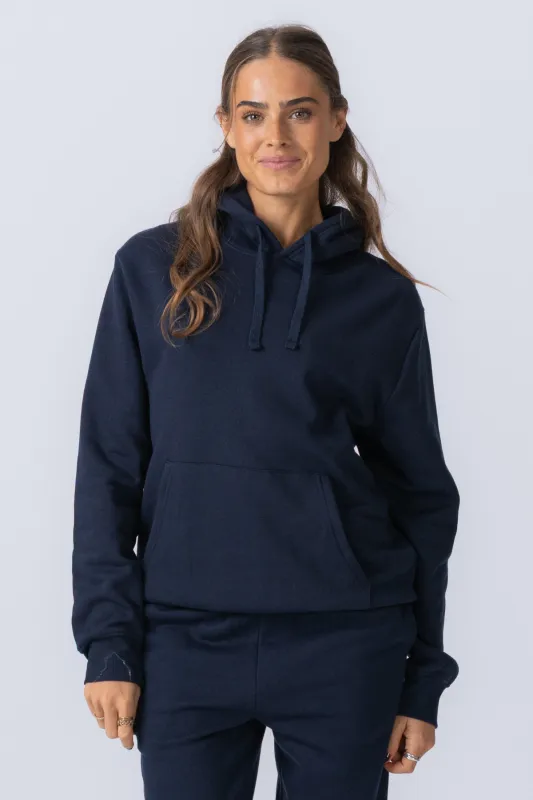 Essential Hoodie - Navy made by Teeshoppen