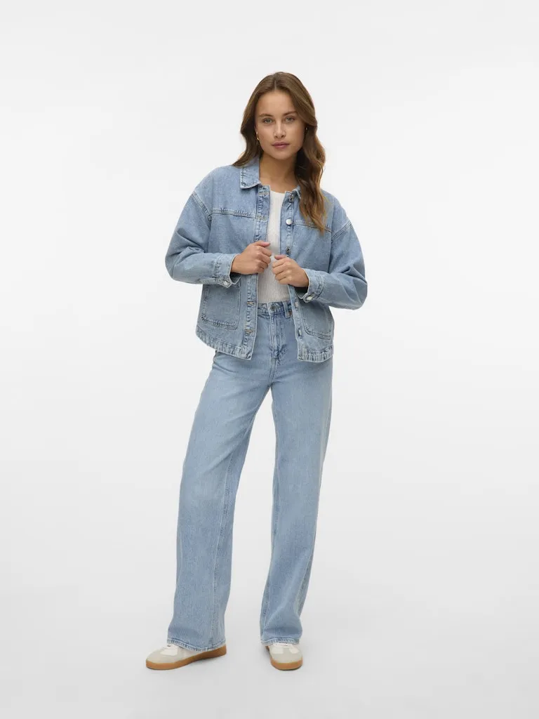 Jamie Denim Shacket - Lys Blå Denim sold by Teeshoppen product image thumbnail 5