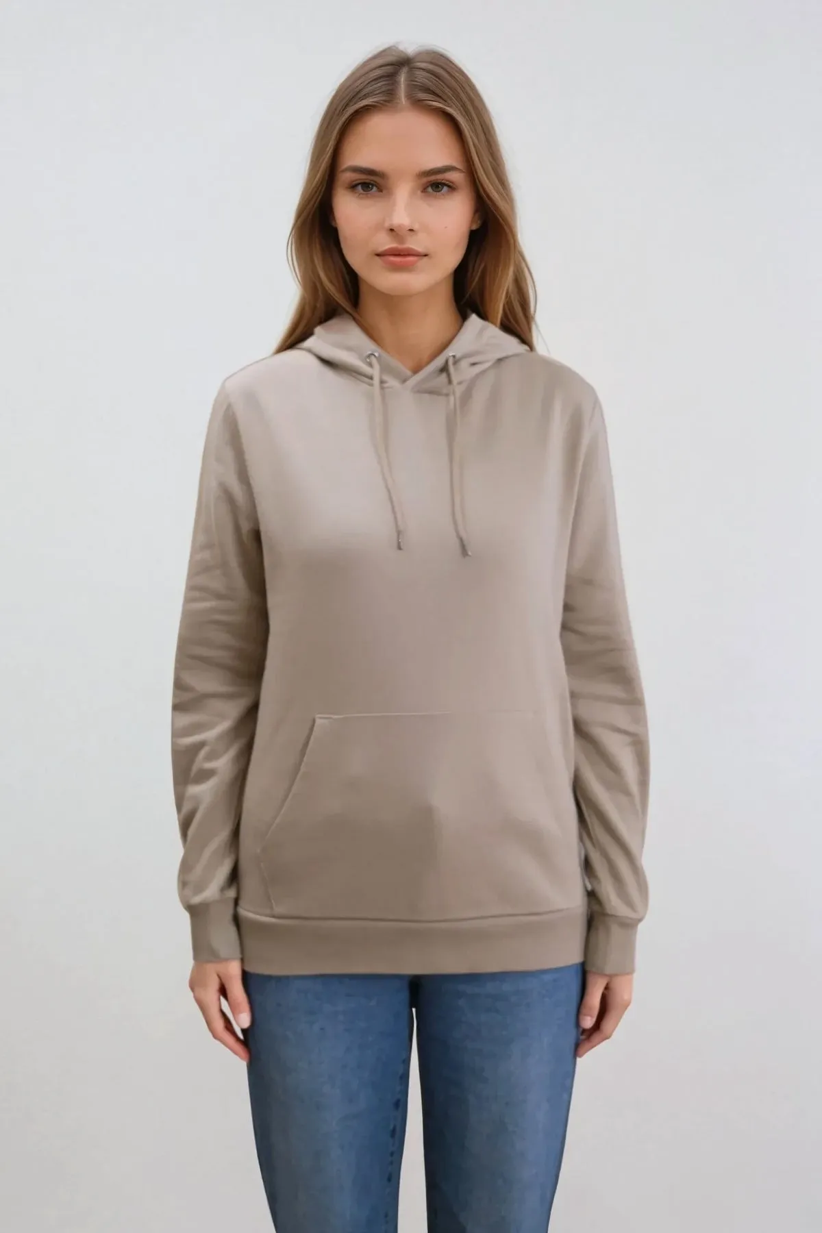 Boyfriend Sweat Hoodie - Mørk Beige sold by Teeshoppen product image thumbnail 2