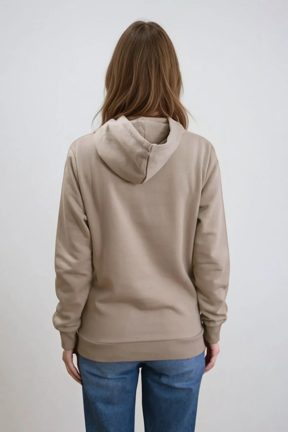 Boyfriend Sweat Hoodie - Mørk Beige sold by Teeshoppen product image thumbnail 3