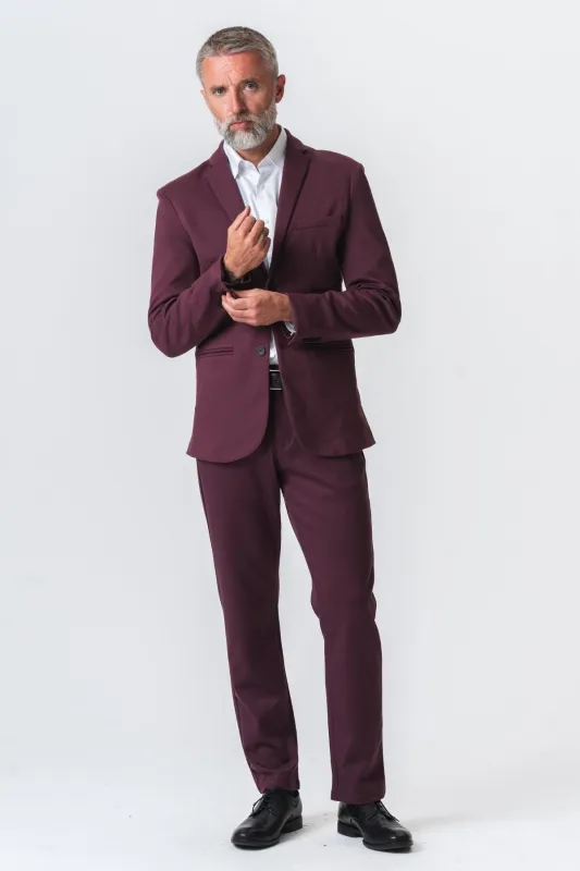 Det Originale Performance Jakkesæt Regular fit - (Burgundy) sold by Teeshoppen