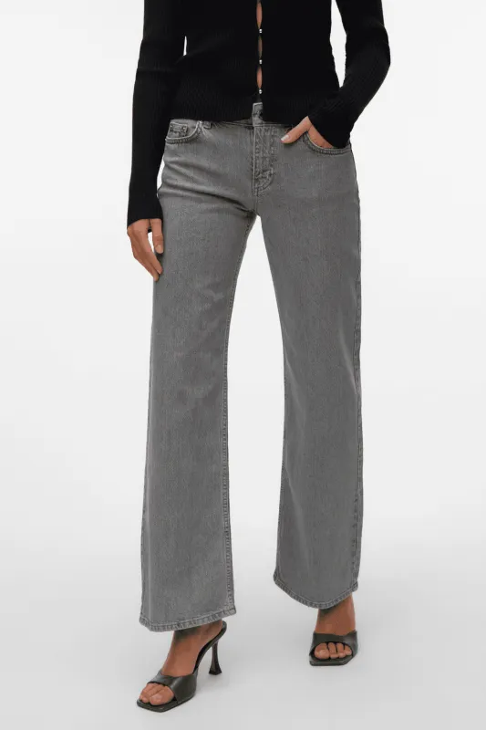 Alexis Lavtaljede Denim Jeans - Lys Grå Denim made by Vero Moda