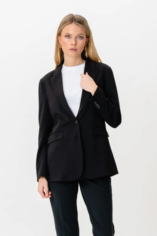 Klassisk fit Blazer - Sort sold by Teeshoppen