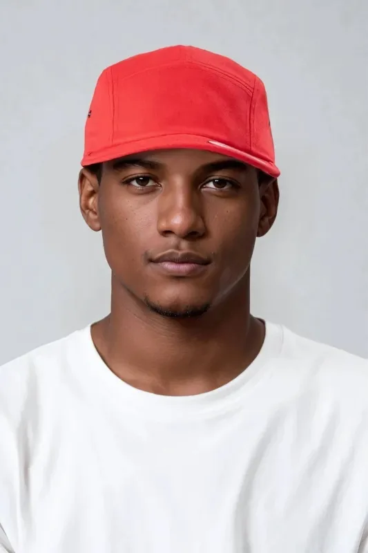 5 Panel Cap - Red sold by Teeshoppen