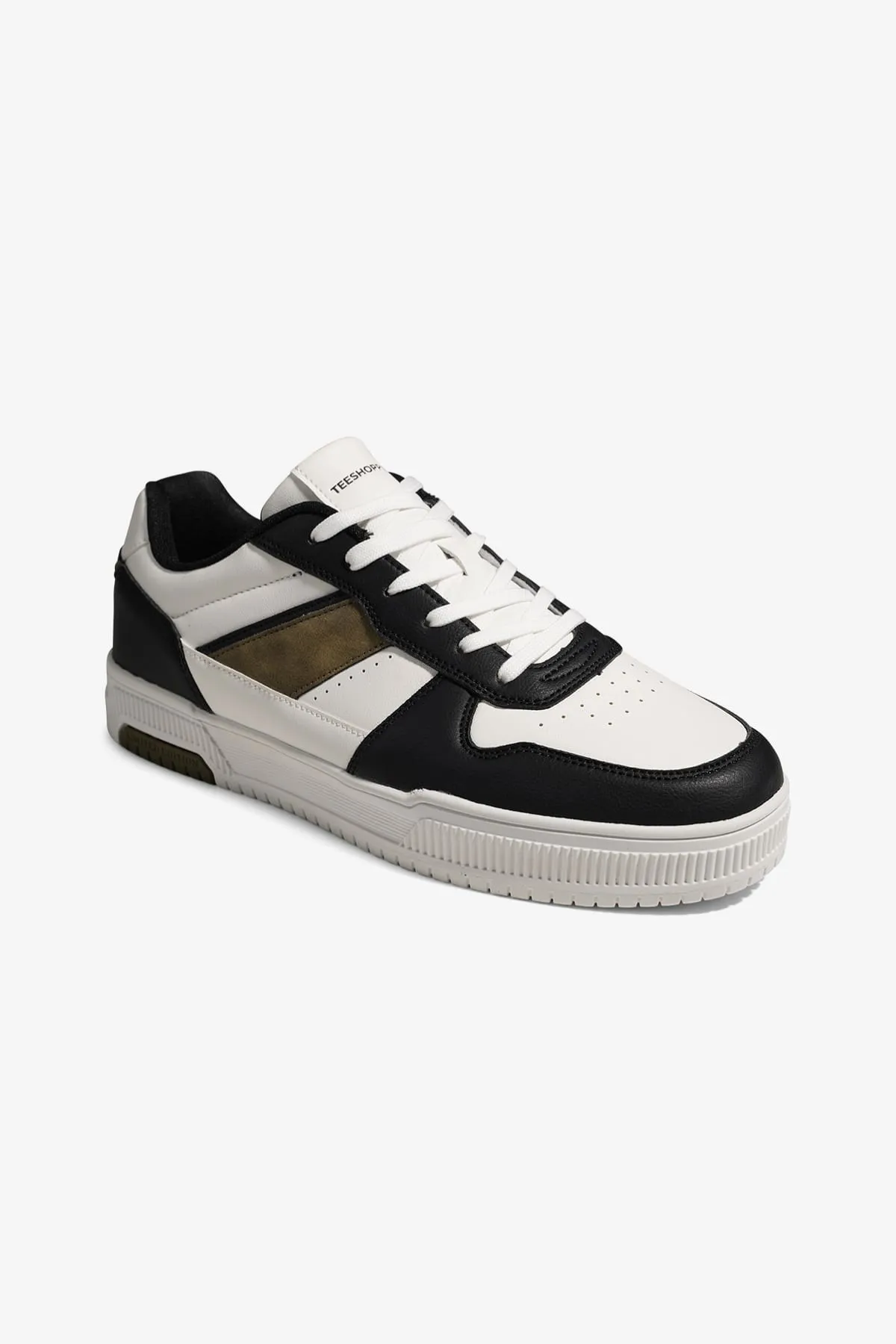 Classic Sneaker - White/Black/Khaki sold by Teeshoppen product image thumbnail 2
