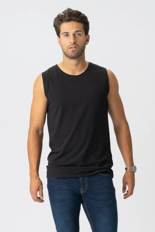 Sleeveless Tee - Sort sold by Teeshoppen