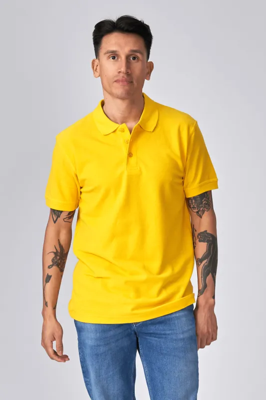 Basic Polo - Gul sold by Teeshoppen