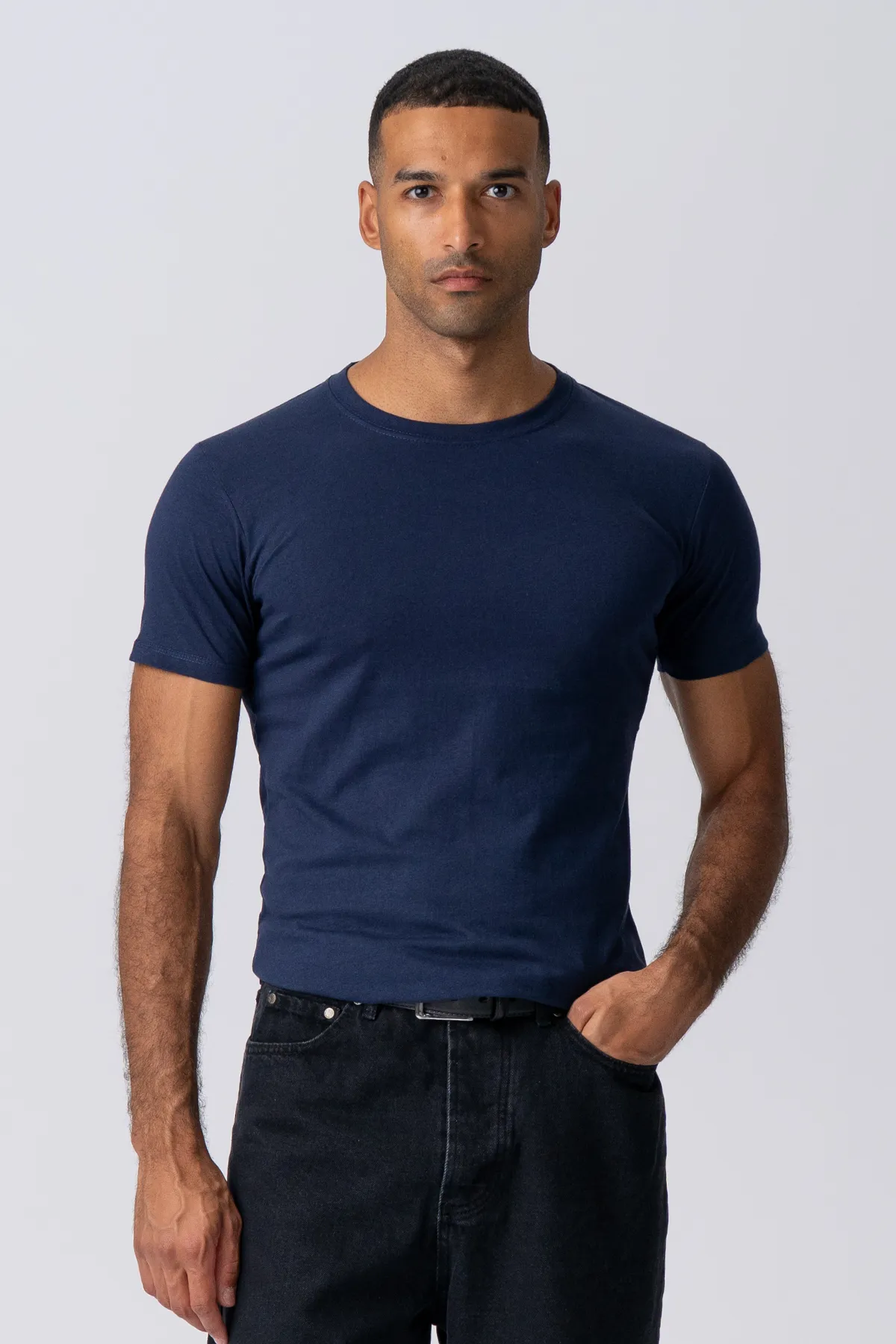 Muscle T-shirt - Navy sold by Teeshoppen product image thumbnail 3