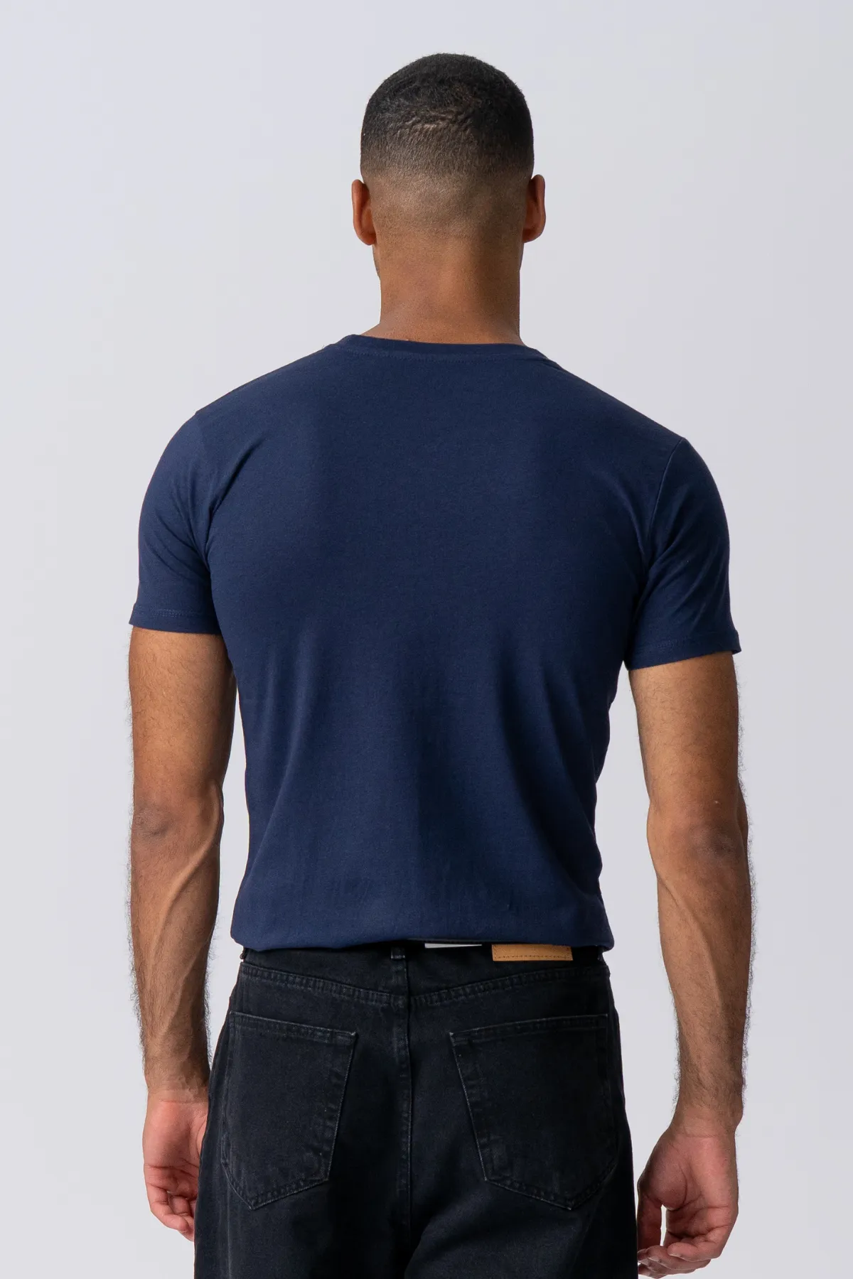 Muscle T-shirt - Navy sold by Teeshoppen product image thumbnail 4