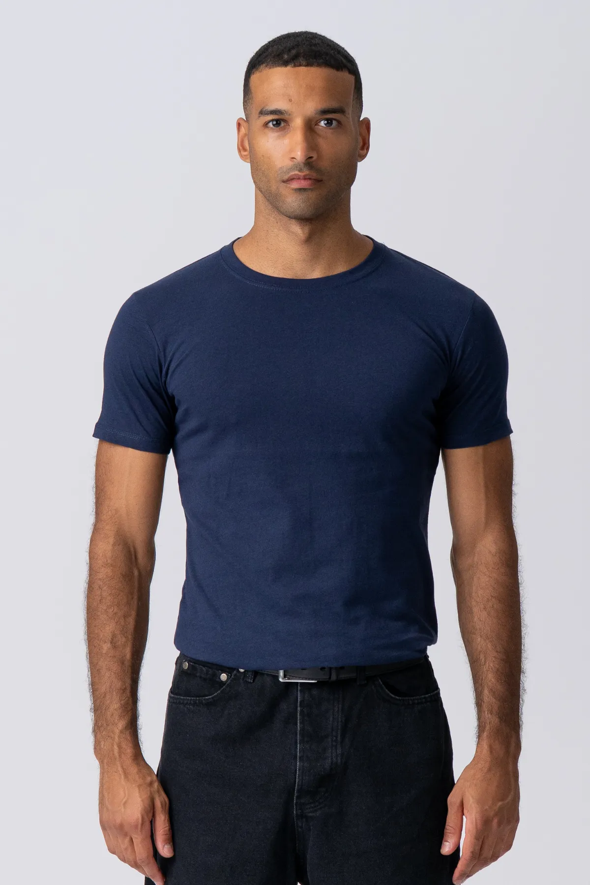 Muscle T-shirt - Navy sold by Teeshoppen